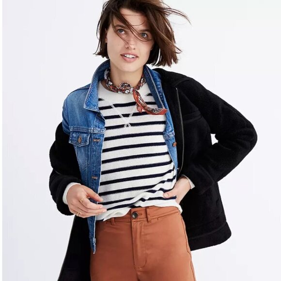 madewell sherpa city grid coat - Picture 2 of 12